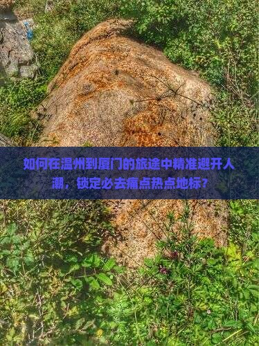 如何在温州到厦门的旅途中精准避开人潮，锁定必去痛点热点地标？