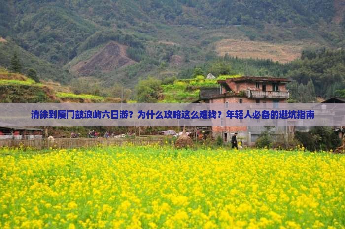 清徐到厦门鼓浪屿六日游？为什么攻略这么难找？年轻人必备的避坑指南