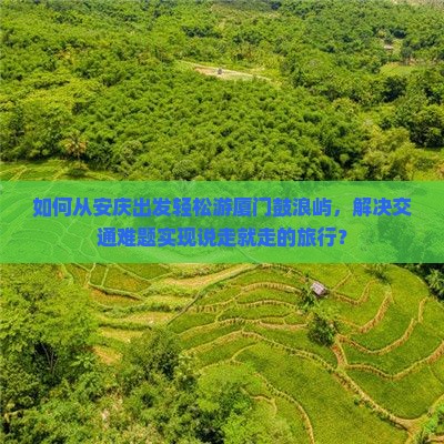 如何从安庆出发轻松游厦门鼓浪屿，解决交通难题实现说走就走的旅行？
