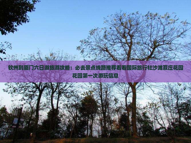钦州到厦门六日游旅游攻略：必去景点线路推荐看看国际旅行社沙滩菽庄花园花园第一次游玩信息
