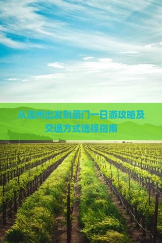 从温州出发到厦门一日游攻略及交通方式选择指南
