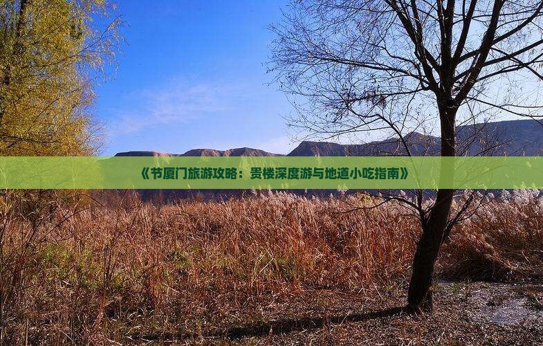 《节厦门旅游攻略：贵楼深度游与地道小吃指南》