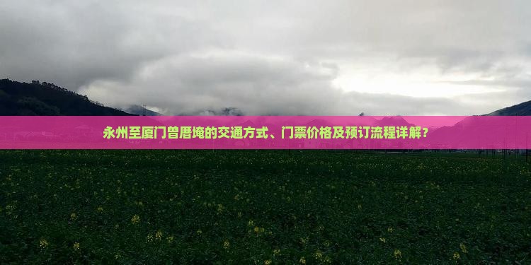 永州至厦门曾厝埯的交通方式、门票价格及预订流程详解？
