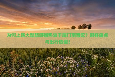 为何上饶大型旅游团热衷于厦门南普陀？游客痛点与出行热词！