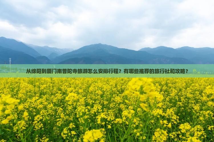 从绵阳到厦门南普陀寺旅游怎么安排行程？有哪些推荐的旅行社和攻略？
