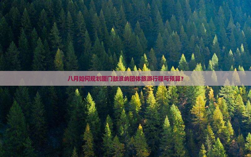 八月如何规划厦门鼓浪屿团体旅游行程与预算？