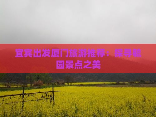 宜宾出发厦门旅游推荐：探寻毓园景点之美