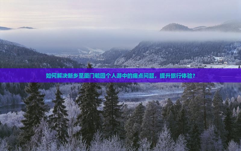 如何解决新乡至厦门毓园个人游中的痛点问题，提升旅行体验？