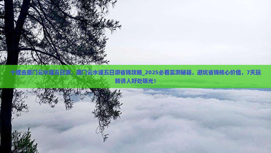 十堰去厦门云水谣五日游