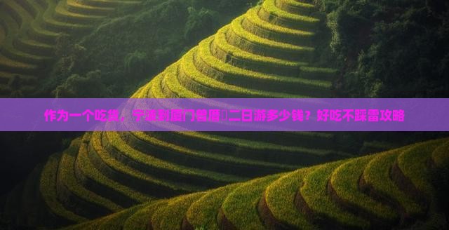 作为一个吃货，宁波到厦门曾厝垵二日游多少钱？好吃不踩雷攻略