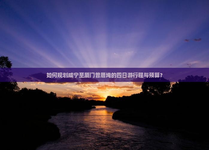 如何规划咸宁至厦门曾厝埯的四日游行程与预算？