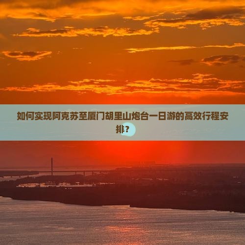 如何实现阿克苏至厦门胡里山炮台一日游的高效行程安排？