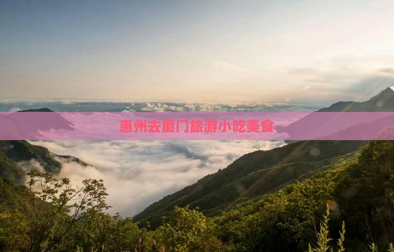 惠州去厦门旅游小吃