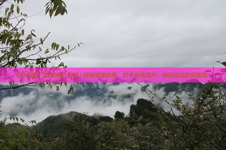 巴中到厦门和贵楼六日游