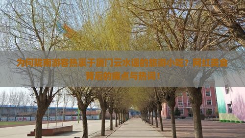 为何陇南游客热衷于厦门云水谣的旅游小吃？网红美食背后的痛点与热词！