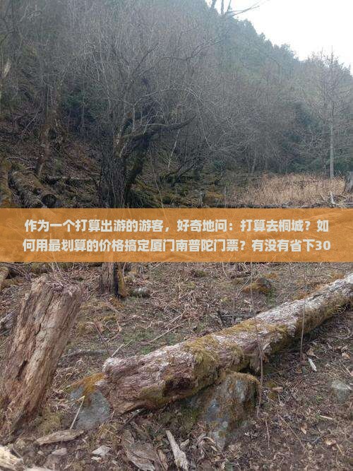 作为一个打算出游的游客，好奇地问：打算去桐城？如何用最划算的价格搞定厦门南普陀门票？有没有省下30元的秘诀？