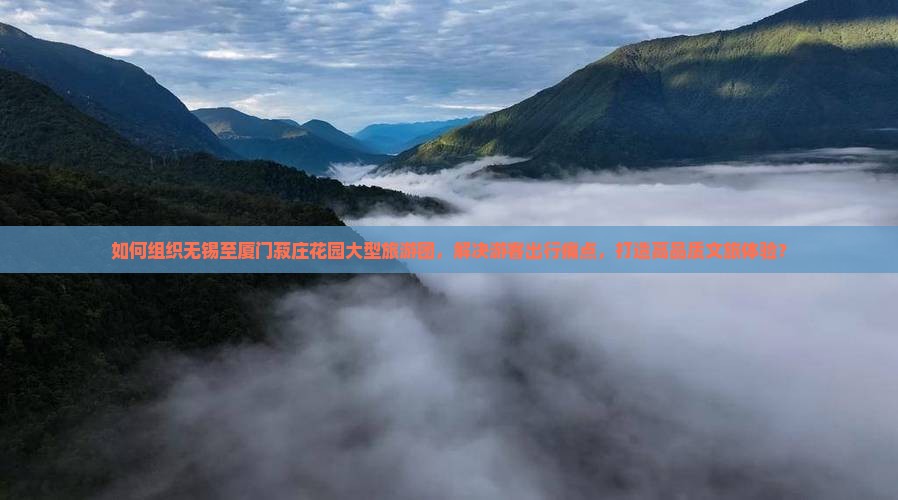 如何组织无锡至厦门菽庄花园大型旅游团，解决游客出行痛点，打造高品质文旅体验？