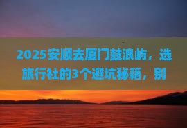安顺到厦门鼓浪屿旅行社