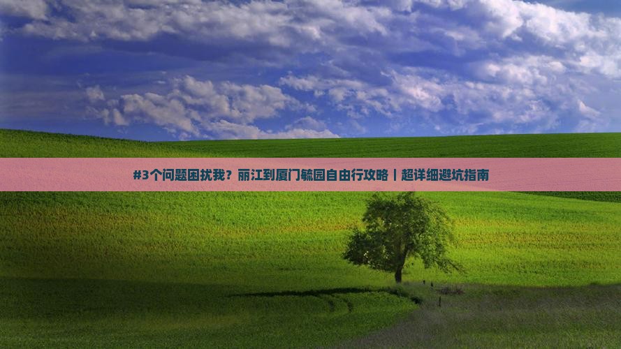 丽江到厦门毓园攻略