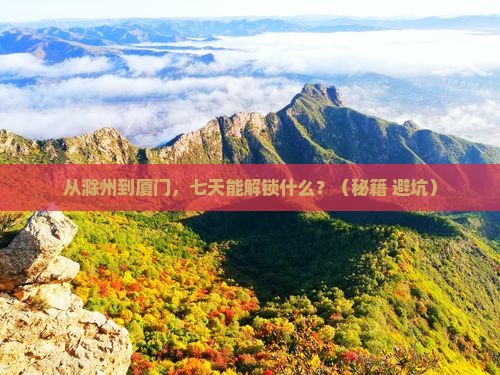 滁州去厦门七日游