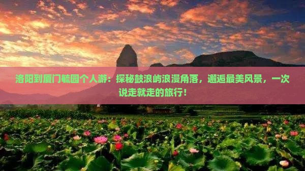 洛阳到厦门毓园个人游
