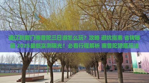 通辽到厦门南普陀三日游