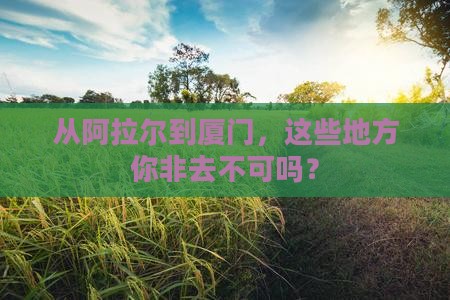 阿拉尔到厦门必去地