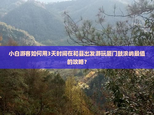 和县去厦门鼓浪屿哪里玩
