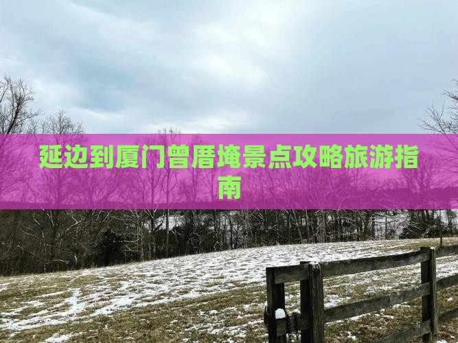 延边到厦门曾厝埯景点