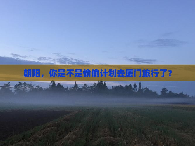 朝阳去厦门旅游