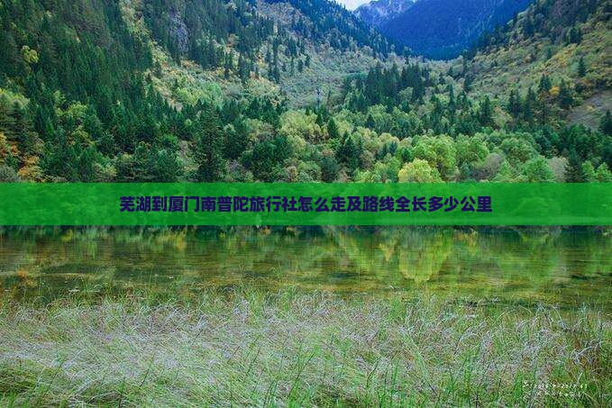 芜湖到厦门南普陀旅行社