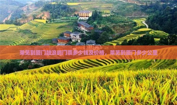 莱芜到厦门鼓浪屿门票