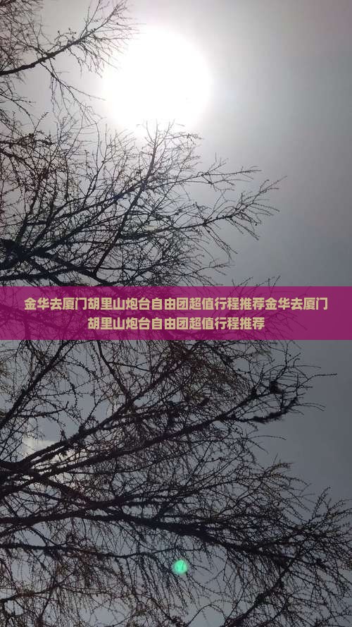 金华去厦门胡里山炮台自由团