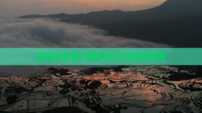 安阳出发厦门鼓浪屿三日旅游攻略