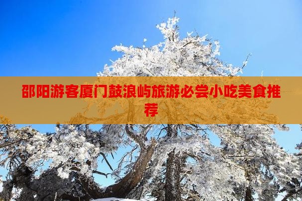 邵阳去厦门鼓浪屿旅游小吃