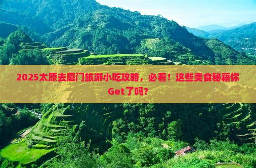 太原去厦门旅游小吃