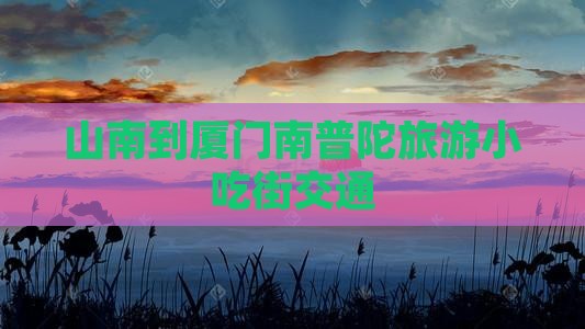 山南到厦门南普陀旅游小吃街交通
