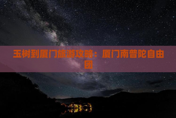 玉树到厦门南普陀自由团