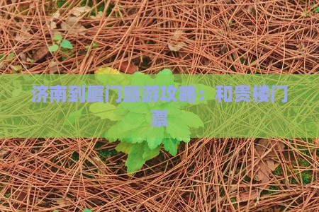 济南到厦门和贵楼门票