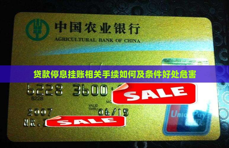 贷款停息挂账相关手续如何及条件好处危害