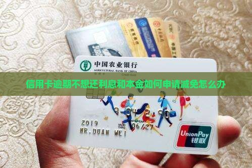 信用卡逾期不想还利息和本金如何申请减免怎么办