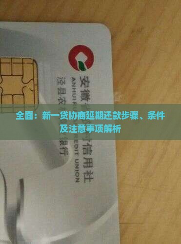 全面：新一贷协商延期还款步骤、条件及注意事项解析
