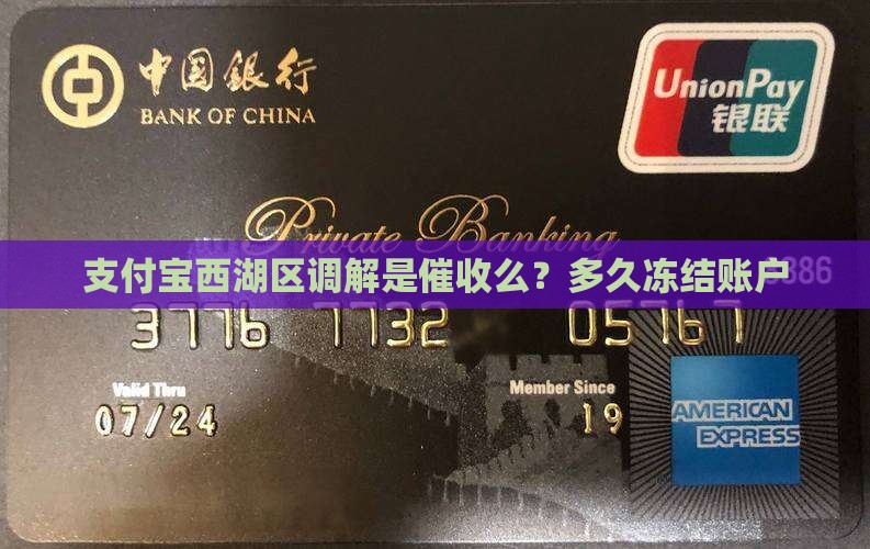 支付宝西湖区调解是催收么？多久冻结账户