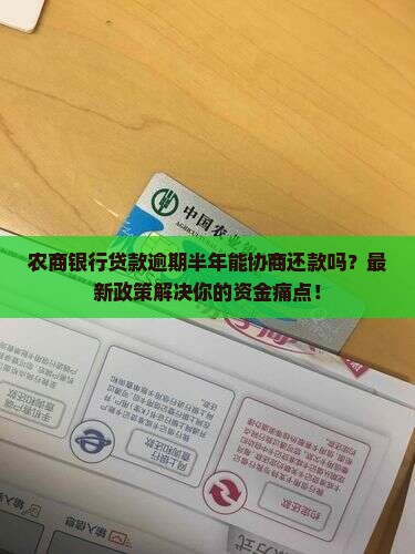 农商银行贷款逾期半年协商还款方案