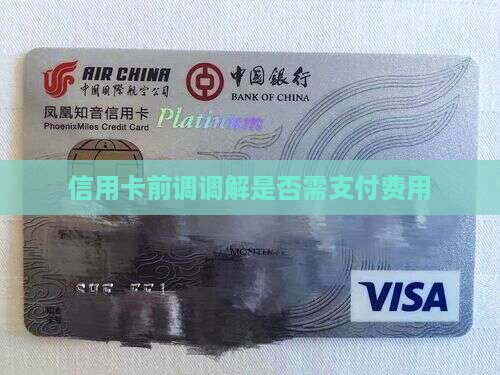 信用卡前调调解是否需支付费用