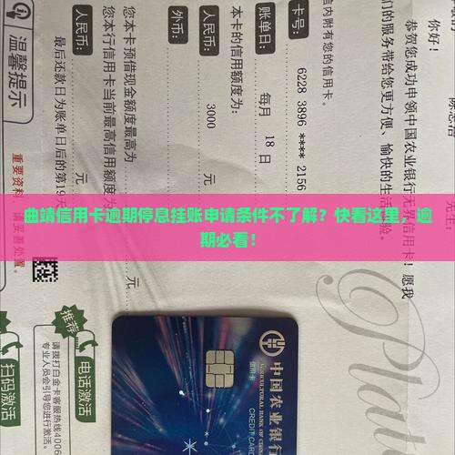 曲靖信用卡逾期停息挂账申请条件的了解