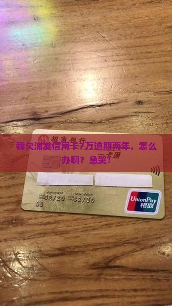 浦发信用卡7万逾期两年