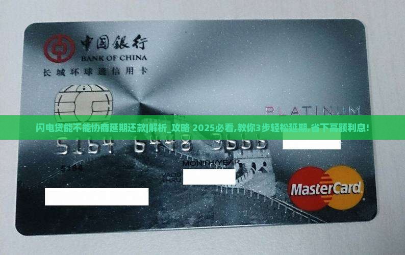 闪电贷能不能协商延期还款操作方法