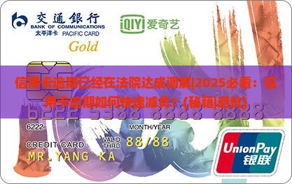 信用卡逾期已经在法院达成调解