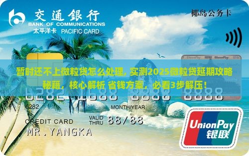 暂时还不上微粒贷怎么处理